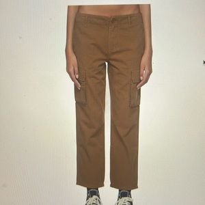 Frame Denim Cargo Ankle Jeans in Brown